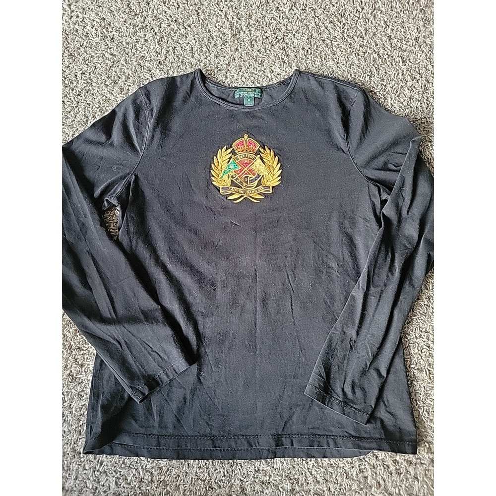 Embroidered Ralph Lauren Jeans Co. Womens Long Sleeve Shirt Medium